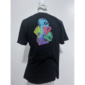 Taco Bell Shirt Womens Medium Black Blue Employee Uniform Short Sleeve Ladies